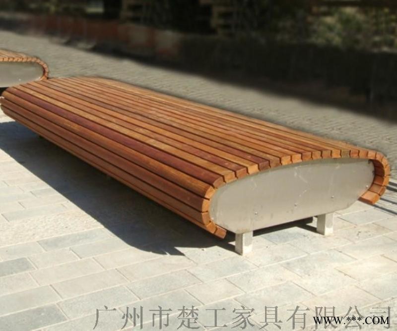 房產園林景觀木制座椅,烤漆防銹戶外長椅