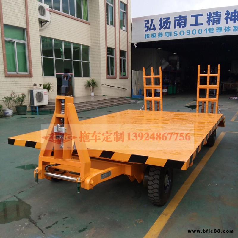 南工平板拖車廠家定制挖掘機 壓路機 帶登車橋平板車NGTT05FB-23/45-4H