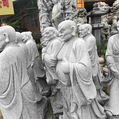 深圳港深廣通品牌石雕18羅漢石雕羅漢像石雕人物浮雕