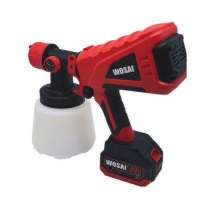 家用WOSAI 20V電動無繩鋰電池動力油漆噴槍噴涂機噴槍噴漆