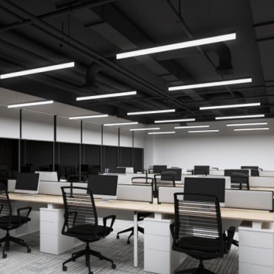 led長條形燈辦公室吸頂吊燈日光固定式洗車店汽修廠工位超亮燈具