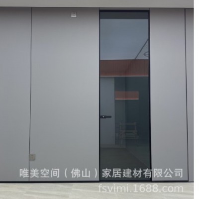 衛(wèi)生間廁所隱框玻璃門油砂鋼化灰玻夾絲更衣室衣帽間鋁合金無(wú)框門