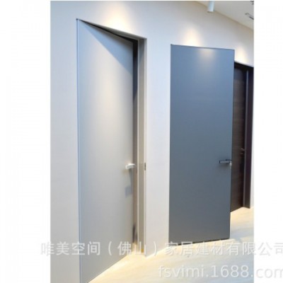 鋁合金隱框門室內(nèi)房間廚房家用門膚感素面易潔雜物間隱形門廠直供
