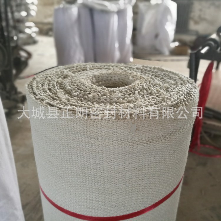 批發(fā)3mm厚加鋼絲陶瓷纖維布 耐高溫耐磨陶瓷纖維防火布示例圖1