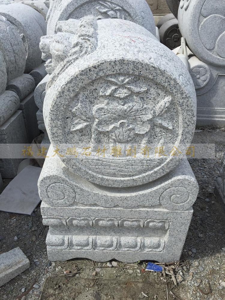 石雕門墩 抱鼓石漢白玉石鼓 庭院酒店門口裝飾門墩示例圖16