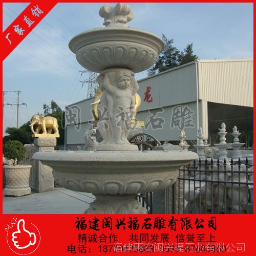 廠家直銷石雕噴泉 花崗巖大理石流水噴泉廣場雕塑