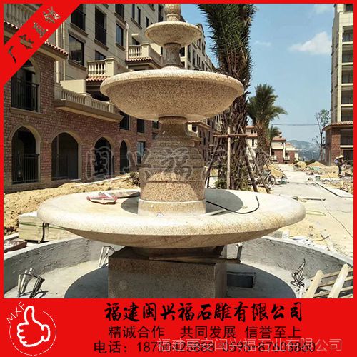 廠家直銷石雕噴泉 花崗巖大理石流水噴泉廣場雕塑