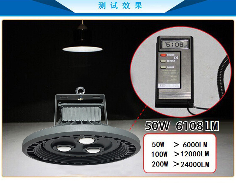 廠家供應高檔工礦燈 led150w工廠燈車間懸掛LED燈大功率頂棚燈示例圖3