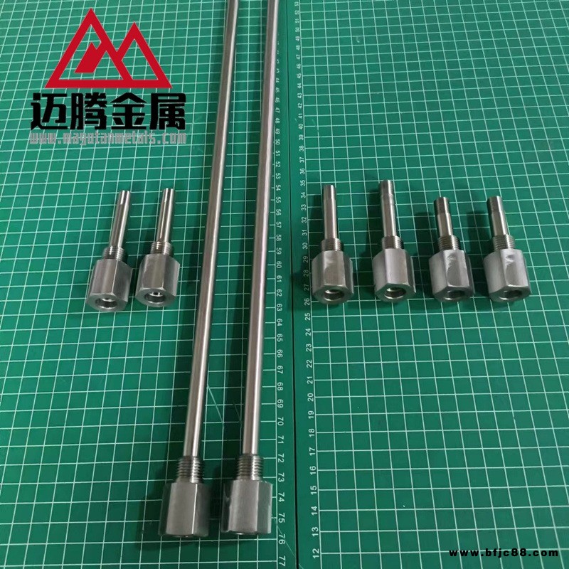 純鉬螺紋加工件 鉬合金打孔螺紋連接件 鉬鑭加工加長螺桿 鉬制品