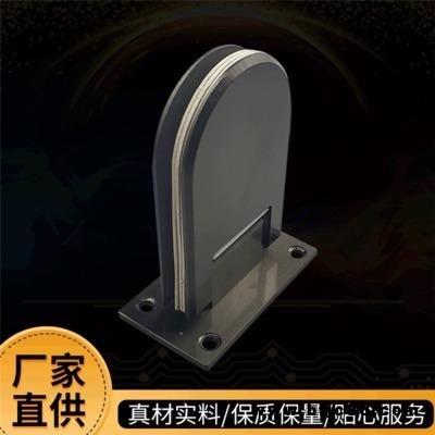 精鑄不銹鋼合頁 浴室夾 雙開鉸鏈酒店淋浴房配件 玻璃夾 大半圓黑鈦:105*70*4  鉑悅誠  批發 可定制