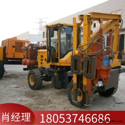 高速公路護(hù)欄打樁機(jī) 打拔鉆一體機(jī) 四驅(qū)輪式裝載機(jī) 液壓護(hù)欄打樁機(jī) 廠家