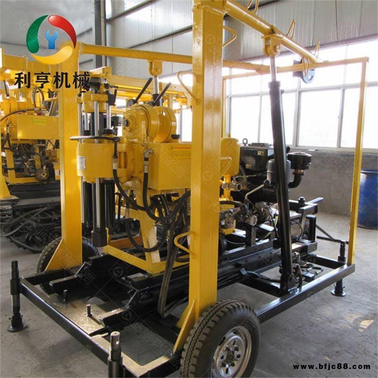 輪式水井鉆機 XYX-130拖掛式家用打井機  利亨機械供應