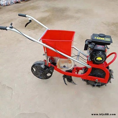 輪式玉米大豆播種機   福澤盛達牌牌汽油播種機  汽油施肥機