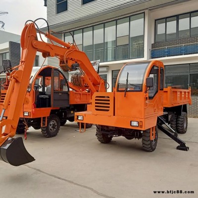 輪式六驅隨車挖 土方自卸隨車挖 翔云 四不像挖掘裝載機 大量供應