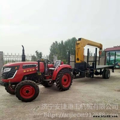 廠家供應農用拖拉機平板吊 8噸運輸自卸吊 后掛牽引式隨車起重機