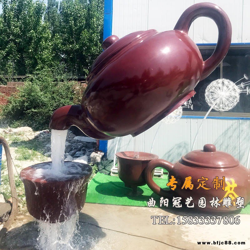 冠藝雕塑 現貨供應玻璃鋼懸空流水天壺雕塑 水景擺件仿真水龍頭雕塑懸空流水葫蘆 各種規格尺寸懸壺雕塑 景觀雕塑