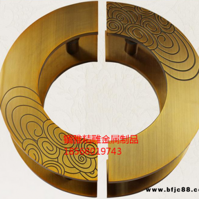 極富創意的仿古銅雕刻拉手鋁藝浮雕古銅拉手