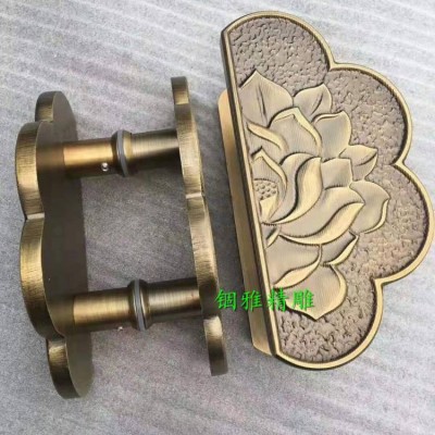 錮雅精雕仿古銅鋁板雕刻拉手