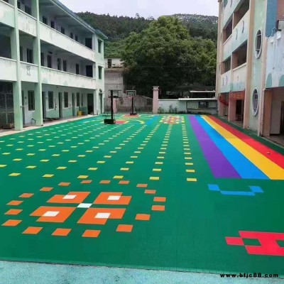 戶外地板廠家 羽毛球場拼接地墊 籃球場聚丙烯懸浮地板 鵬卓 加工生產