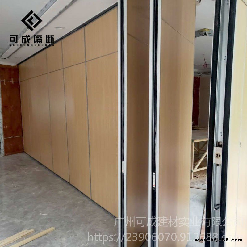 酒店活動隔斷墻可移動折疊隔斷無地軌折疊屏風(fēng)折疊門板可移動隔音墻