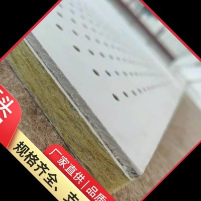 穿孔硅酸鈣復合巖棉吸音板 豪瑞建材 巖棉墻面吸音板