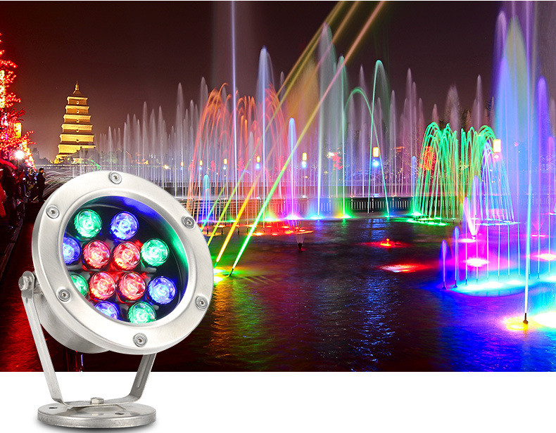 LED景觀燈  全不銹鋼水底燈安裝 城市亮化工程燈具