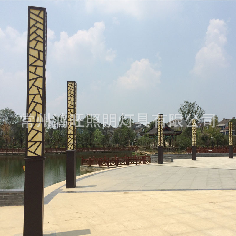 生產批發公園廣場別墅仿云石戶外LED景觀燈方形 庭院燈太陽能路燈示例圖130