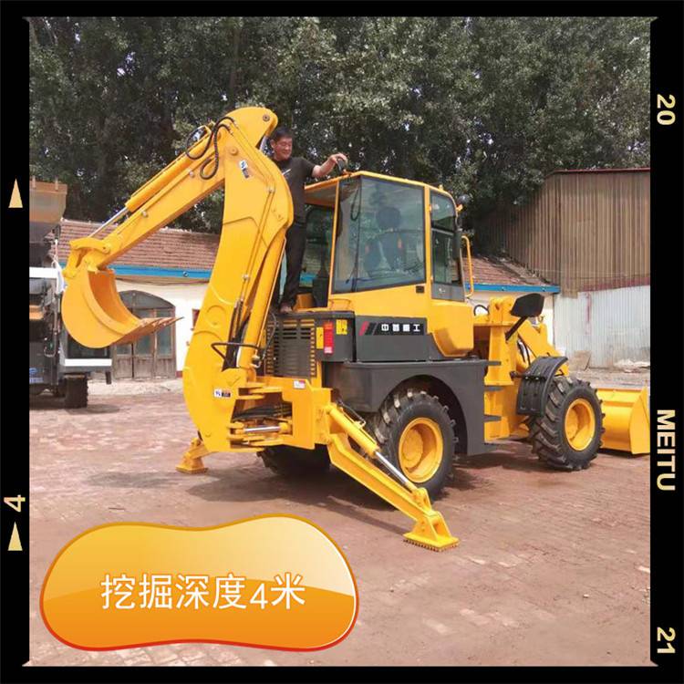 挖掘裝載機(jī) 帶A型支腿 挖機(jī)鏟車(chē)兩頭忙 龍巖