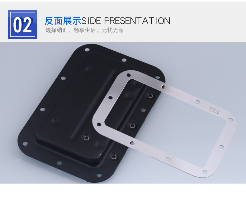 航空箱彈簧提手鋁箱把手工具箱蓋環(huán)拉手烤黑提手重型工業(yè)箱拉手示例圖9
