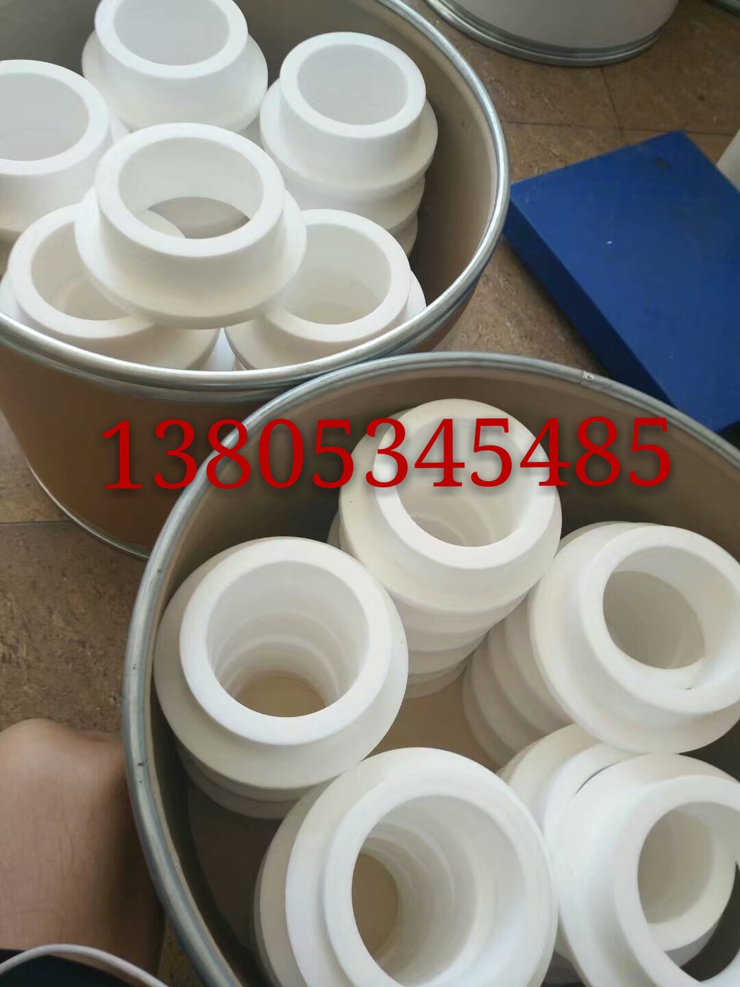 長期供應聚四氟乙烯球閥軸套四氟密封緊固套特氟龍機械潤滑軸承件示例圖2
