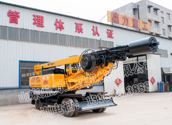 貴州輪式360旋挖鉆機_ 旋挖機_小型旋挖鉆機_打樁機--山東鼎力示例圖1