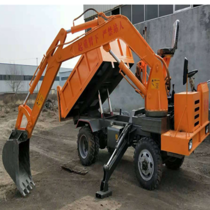自卸四不像隨車挖 農(nóng)用挖沙車載式挖土機 山地挖溝輪式隨車挖掘機