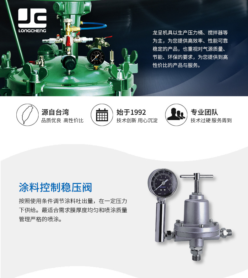 臺灣原裝油漆LFR系列涂料控制穩壓閥家具木器油漆噴涂穩壓閥示例圖1