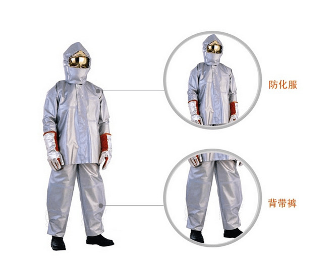 重型防火防化服 代爾塔 403005 鍍鋁防火防化服 防化學耐高溫隔熱示例圖3