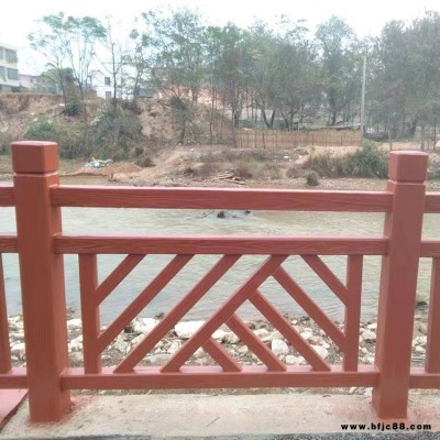 安徽仿木紋欄桿水泥制品廠家 藝高景觀仿木護(hù)欄圖片圖集 新農(nóng)村安裝價格