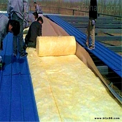 A級防火玻璃棉卷氈 鋼結構屋面玻璃棉 隔熱隔音保溫棉 生產廠家