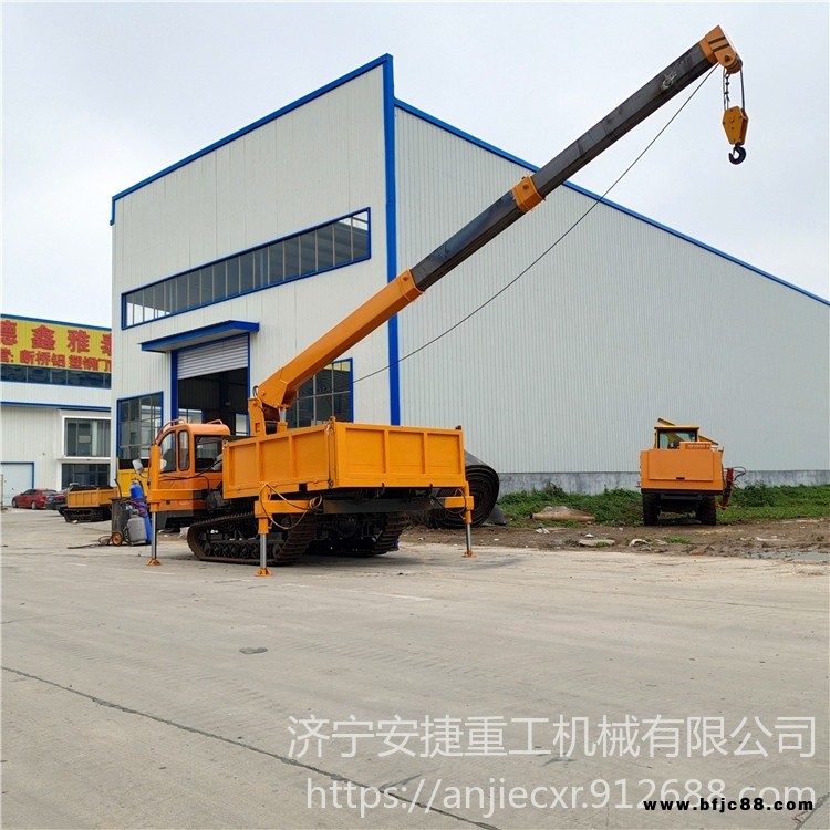 生產(chǎn)小型橡膠履帶隨車吊 3-12噸履帶隨車吊 路沿石運(yùn)輸起重機(jī)
