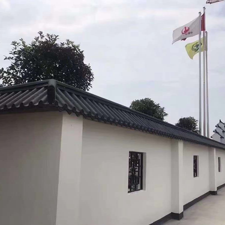 平陰可延伸仿古一體瓦廠家直銷  鼎崇樹脂屋檐裝飾一體瓦廠家直銷