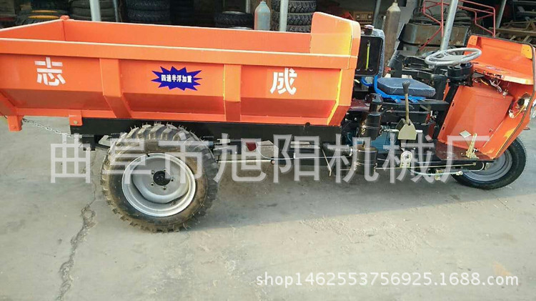 廠家直銷燃油式工程三輪車 建筑砂石水泥自卸車 2T家用柴油運輸車示例圖6