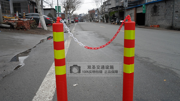 塑料警示柱隔離桿交通設施PU柱道路標柱路樁安全樁75CM地樁示例圖2