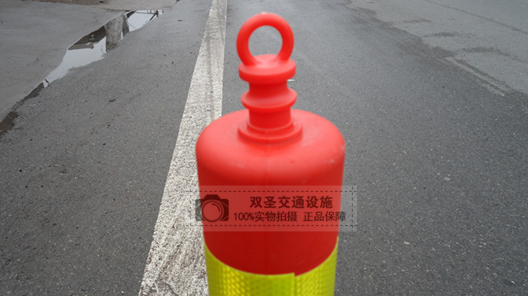 塑料警示柱隔離桿交通設施PU柱道路標柱路樁安全樁75CM地樁示例圖3