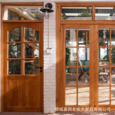 老榆木廚房衛(wèi)生間玻璃門咖啡奶茶甜品店服裝店玻璃木門臥室單開(kāi)門