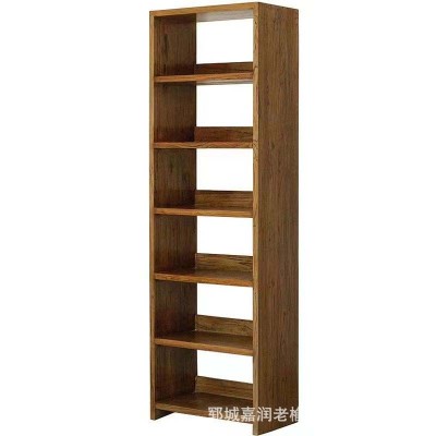 新中式老榆木中古儲(chǔ)物書(shū)柜門板風(fēng)化做舊簡(jiǎn)約書(shū)架仿古中式博古架